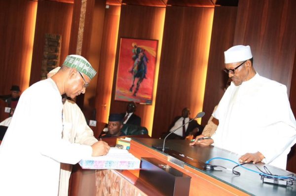 President Buhari swears in Special Advisers2