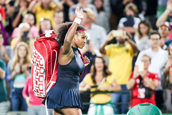 RIO DE JANEIRO, BRAZIL - AUGUST 09: Serena Williams leaves the court after her defeat in the Women's Singles Third Round match on Day 4 of the Rio 2016 Olympic Games at the Olympic Tennis Centre on August 9, 2016 in Rio de Janeiro, Brazil. (Photo by William Volcov/Brazil Photo Press/LatinContent/Getty Images)