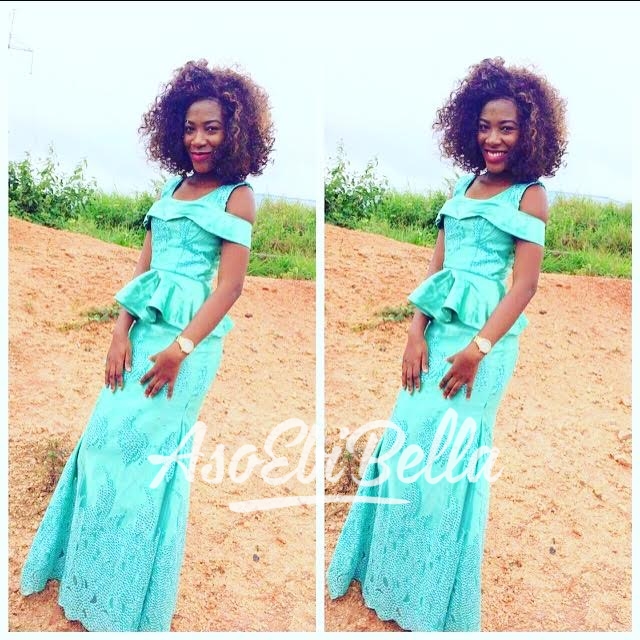 @funmibi__ in a dress by @pheyilugba