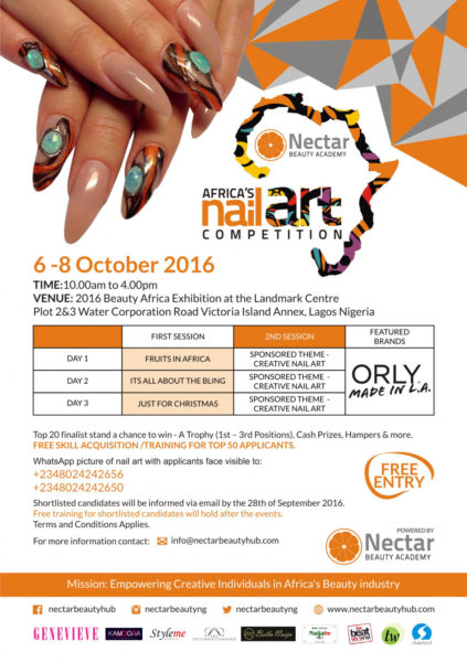 AFRICA’S NAIL ART COMPETITION FLYER 2016 Updated