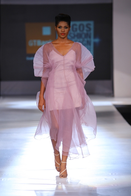 The dress displayed at the 2013 Lagos Fashion & Design Week