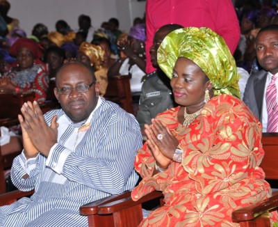 Image result for Bayelsa Governor, Seriake Dickson and wife, Rachael dedicate their quadruplets (photos)