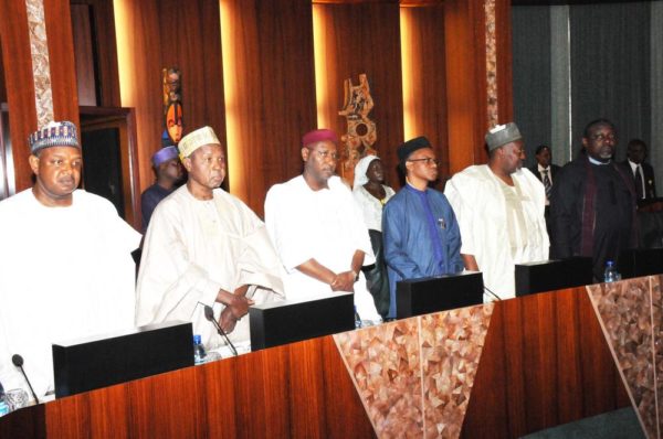 PIC.11. A CROSS-SECTION OF STATE GOVERNORS DURING THE COUNCIL OF STATE MEETING AT THE PRESIDENTIAL VILLA IN ABUJA ON WEDNESDAY (7/9/16). 6816/7/9/2016/ICE/BJO/NAN