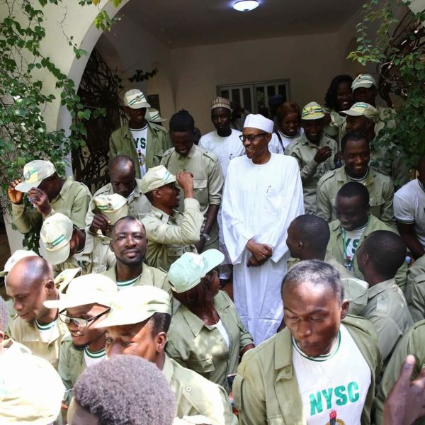 President Buhari Meets NYSC Members in Daura1