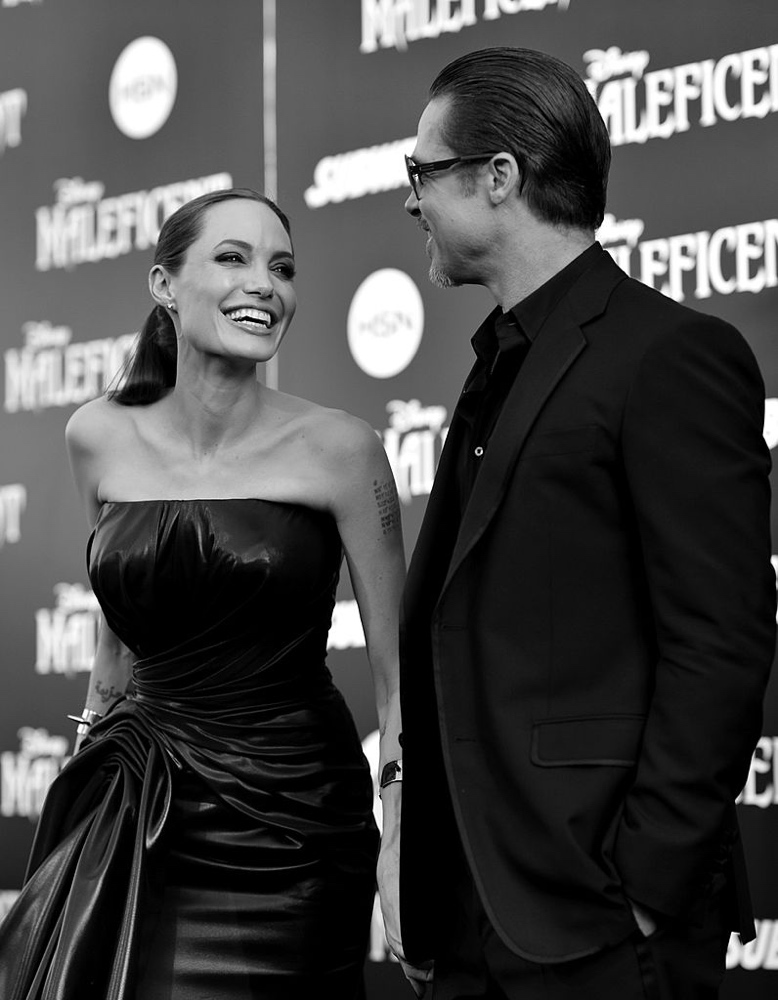(EDITORS NOTE: Image shot on black and white film. Color version not available.) attends the World Premiere of Disney's "Maleficent", starring Angelina Jolie, at the El Capitan Theatre on May 28, 2014 in Hollywood, California.
