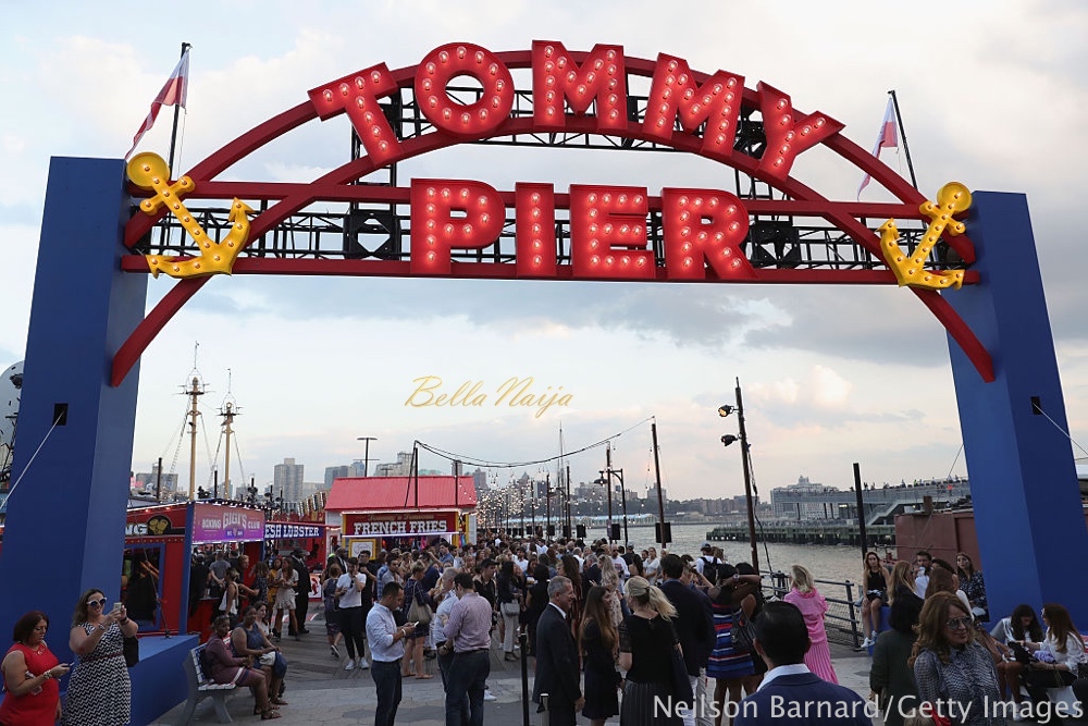 NEW YORK, NY - SEPTEMBER 09: A view of the entrance at the #TOMMYNOW Women's Fashion Show during New York Fashion Week at Pier 16 on September 9, 2016 in New York City. (Photo by Neilson Barnard/Getty Images for Tommy Hilfiger)