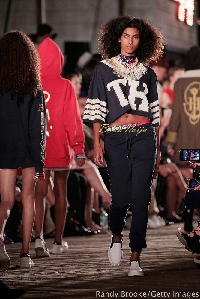 NEW YORK, NY - SEPTEMBER 09: A model walks the runway at #TOMMYNOW Women's Fashion Show during New York Fashion Week at Pier 16 on September 9, 2016 in New York City. (Photo by Randy Brooke/Getty Images for Tommy Hilfiger)