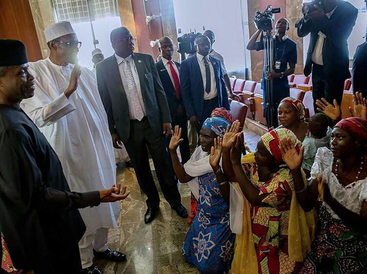 President Buhari Meets Chibok Girls2