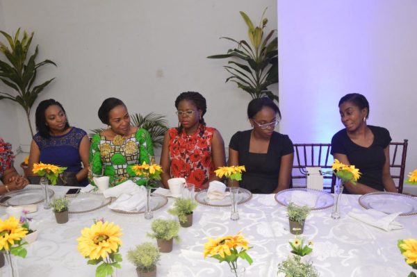 L-R: Dr. Jumoke Oduwole, Senior Special Assistant to the President on Industry, Trade and Investment; Oghogho Osula; Managing Director, Mainstreet Bank Trustees & Asset Management Company Ltd.; Yemisi Tayo-Aboaba, Director, Corporate Banking, Standard Chartered Bank; Sharon Ann-Alofokhai, Inspired by Glory; and Funsho Olusanya, Executive Director, FSDH Merchant Bank