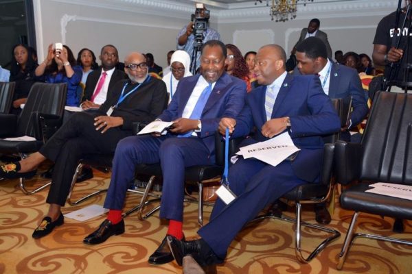 Lanre Olusola , ED Strategy at Total, Mr Jeff Nnamani and MD Fidelity Bank Plc, Mr Nnamdi J. Okonkwo
