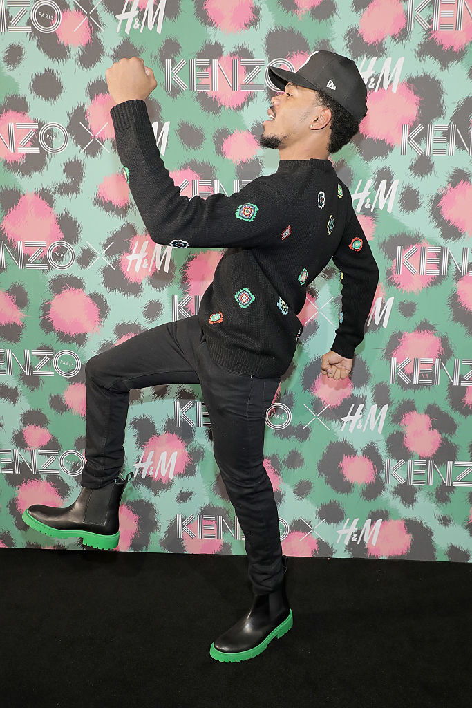 NEW YORK, NY - OCTOBER 19: Chance the Rapper attends KENZO x H&M Launch Event Directed By Jean-Paul Goude' at Pier 36 on October 19, 2016 in New York City. (Photo by Neilson Barnard/Getty Images for H&M)