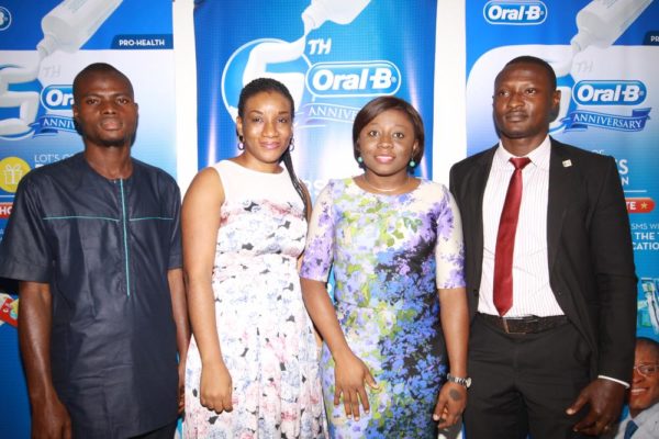 Mr. Abideen- The Consumer Protection Council (CPC), Executive Officer, Rep of Lagos State Office, Ifeoma Chuks Adizue- Brand Manager Oral B, Tolulope Adedeji- Brand Marketing Director P&G Nigeria, Adalemo Olawale Mujib- Lagos State Lottery Board (LSLB)