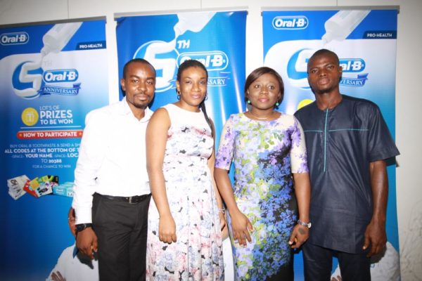 Folarin Ojo- Assistant Brand Manager Oral B, Ifeoma Chuks Adizue- Brand Manager Oral B, Tolulope Adedeji- Brand Marketing Director P&G Nigeria, Mr. Abideen- The Consumer Protection Council, Executive Officer Rep of Lagos State Office