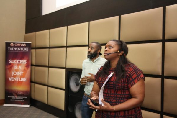 L-R- Samuel Odesanmi( Brand Manager, Chivas), Lola Ashafa ( Senior Brand Manager Prestige, Pernod Ricard)