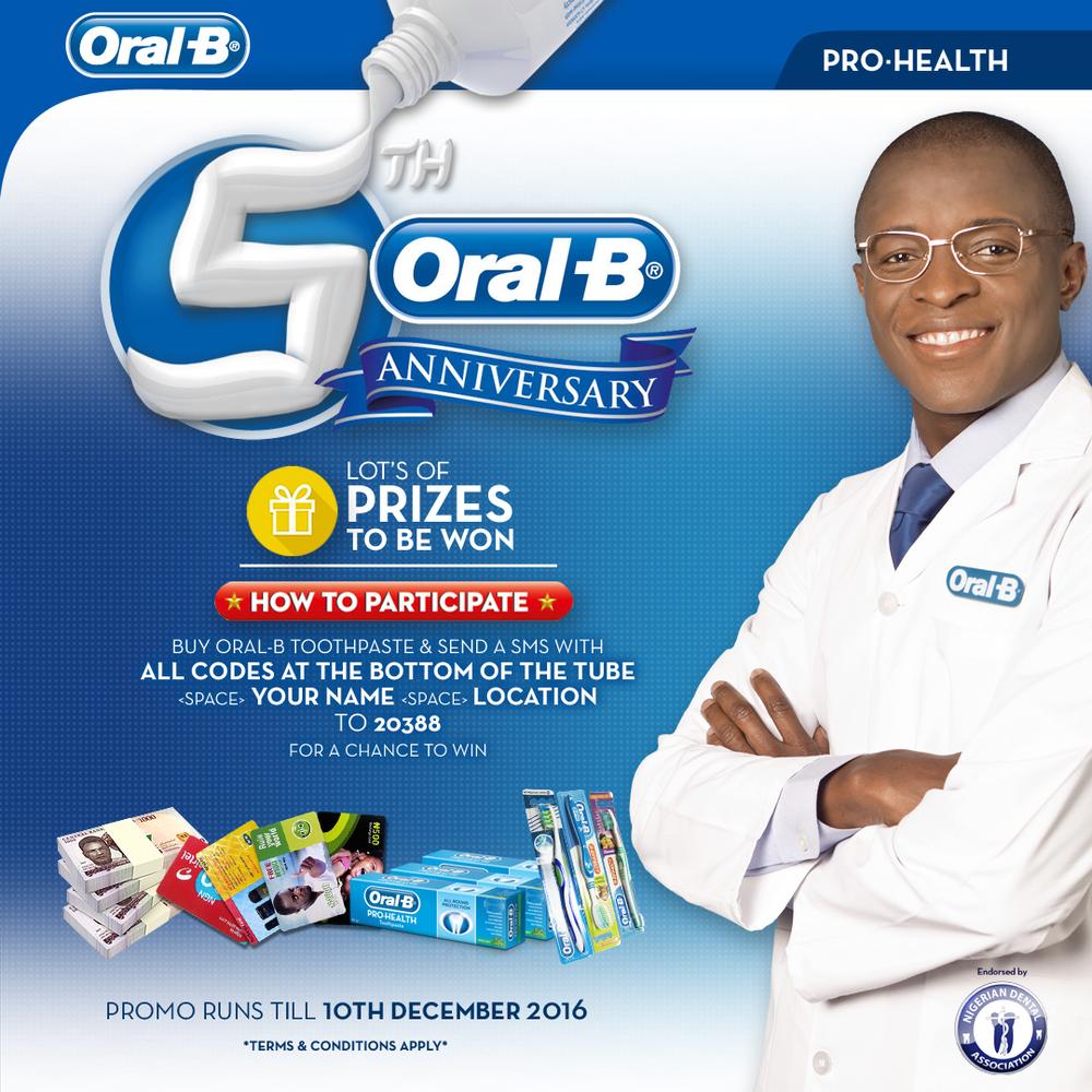 OralB Celebrates 5 Years in Nigeria Millions of Naira to be Won in