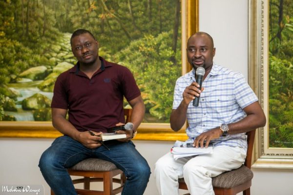 Othuke Ominiabohs and Abdulkadir Alkasim during the book Q and A session