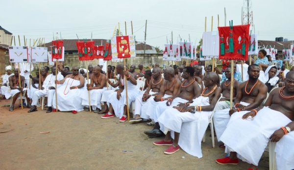 PIC.23. CORONATION OF NEW OBA OF BENIN, EHENEDEN EREDIAUWA IN EDO Pic.23. Some chiefs at the coronation ceremony of the new Oba of Benin, Omo NOba Eheneden Erediauwa in Benin on Thursday (20/10/16). 7853/20/10/2016/Ernest Okorie/BJO/NAN