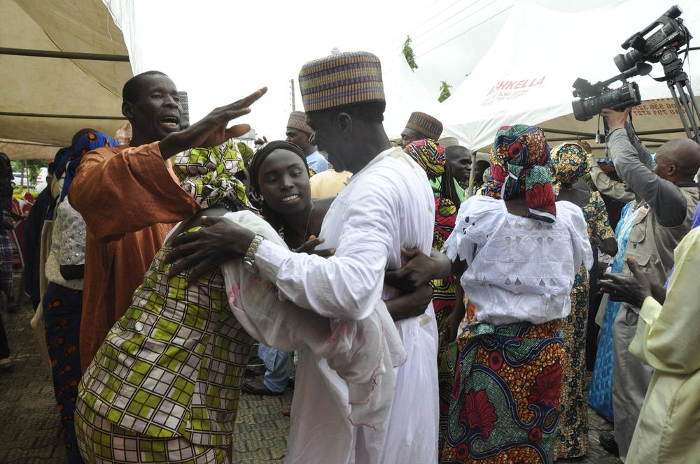 Pic.18.Parent Reunion with the 21 Freed Adopected Chibok Girls  During TheThanks Giving Service in Abuja on sunday  (16/10/16). 7735/16/16/2016/ OTU ALBERT/NAN