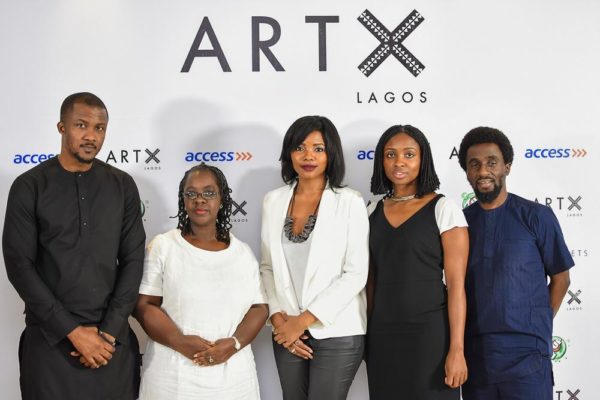 Wale Davies (Fatherland); Bisi Silva (Artistic Director, ART X Lagos); Tokini Peterside (Founder, ART X Lagos); Malaika Toyo and Papa Omotayo (AWCA)