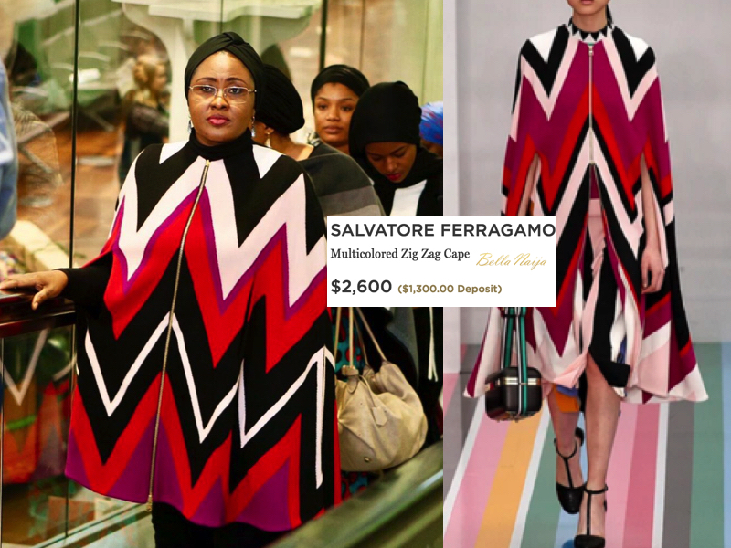 aisha buhari ferragamo cape