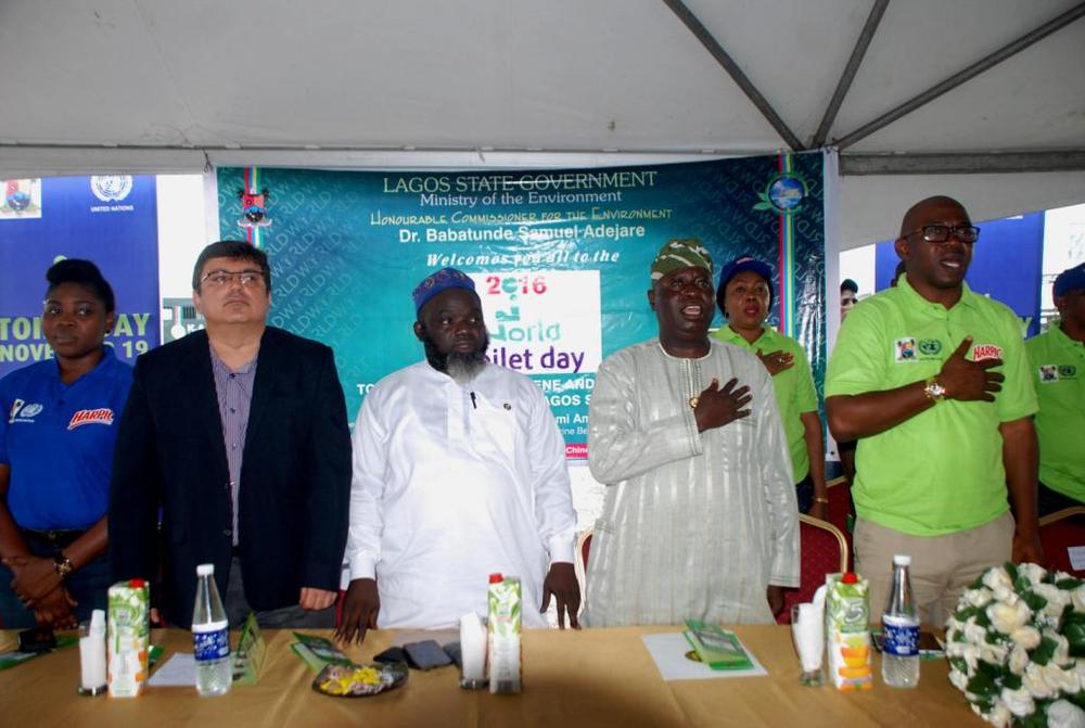 L-R: Head, Marketing And Activation, Rb West Africa, Mrs Omotola Bamigbaiye-Elatuyi; Managing Director, Rb West Africa, Mr Rahul Murgai; Permanent Secretary, Lagos State Ministry Of Environment, Engr. Adeyemi Saliu Abidemi, Representative Of Lagos State Governor, Mr Babatunde Hunpe, Special Adviser To The Governor On Environment And Sole Administrator, Apapa Iganmu Lcda, Mr Olumide Olayomi