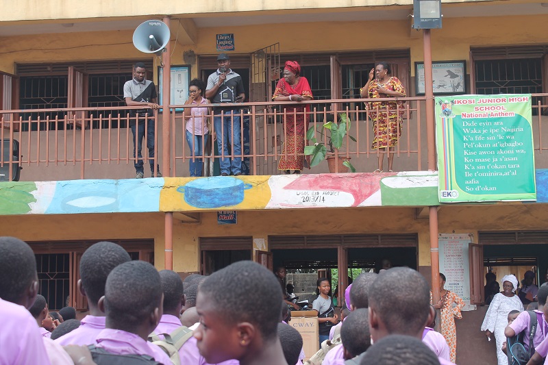 The Ideas House team at Ikosi Junior High School, Ketu, Lagos