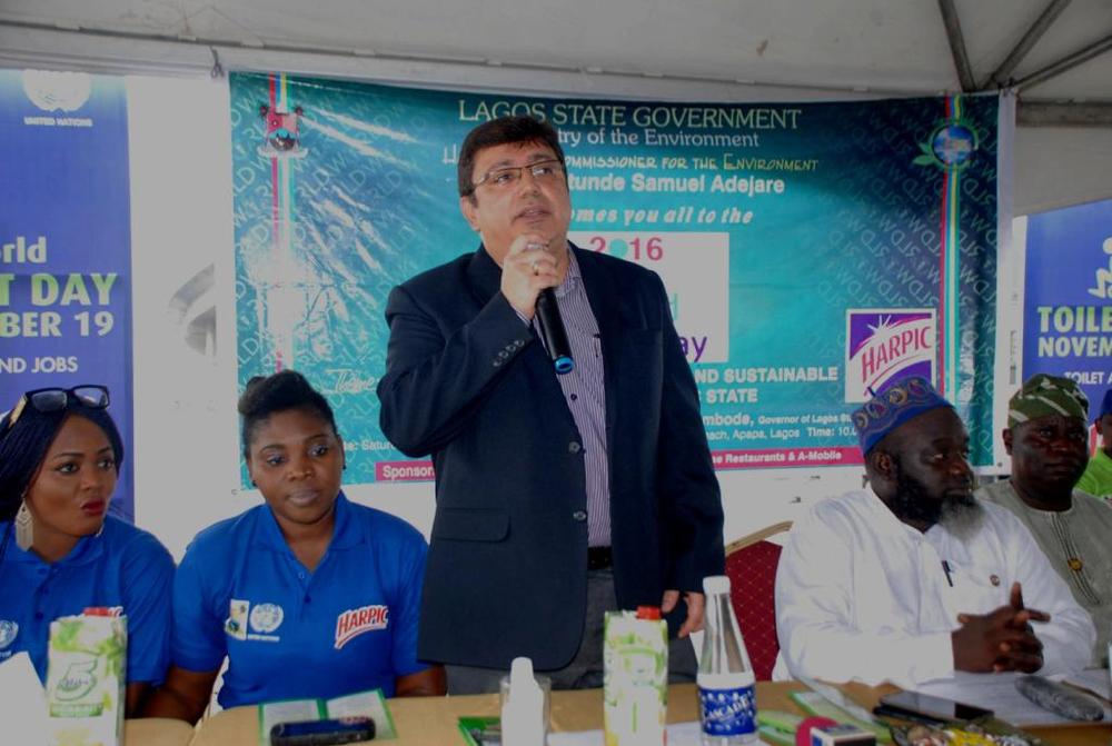 Managing Director, RB West Africa, Mr Rahul Murgai Speaking At The 2016 World Toilet Day Celebration