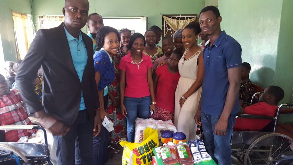 The Ideas House team during the visit at Oluloye Cheshire Home, Ibadan