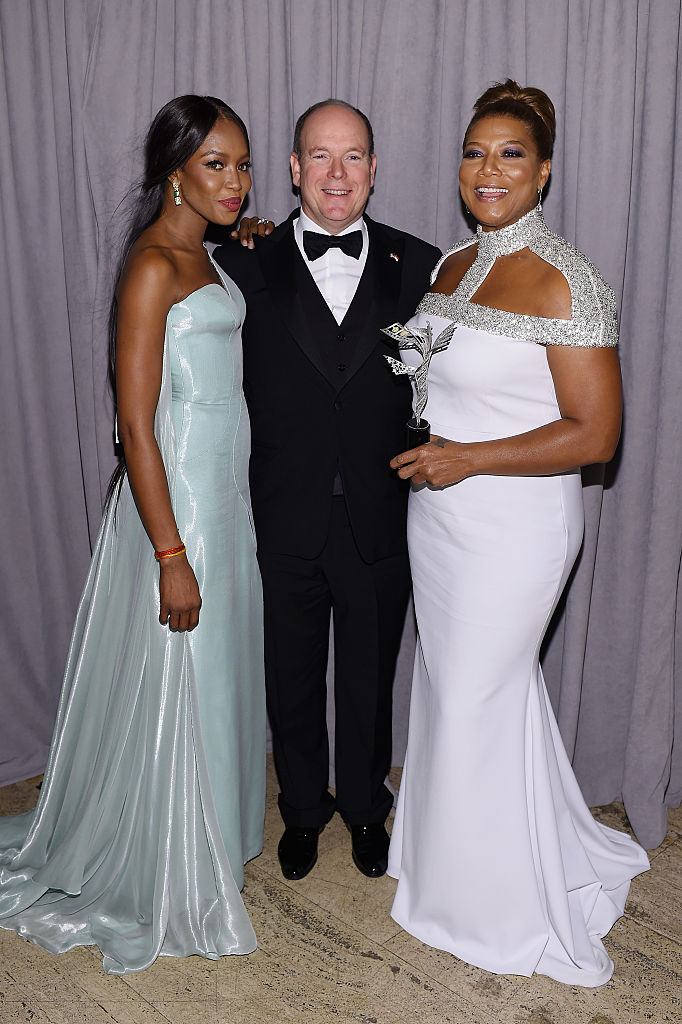 NEW YORK, NY - OCTOBER 24: (L-R) Naomi Campbell, His Serene Highness Prince Albert II of Monaco, and Queen Latifah attend the 2016 Princess Grace Awards Gala with presenting sponsor Christian Dior Couture at Cipriani 25 Broadway on October 24, 2016 in New York City. (Photo by Dimitrios Kambouris/Getty Images for Princess Grace Foundation)