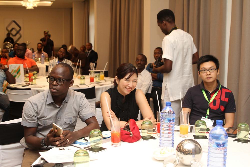  Jesse Oguntimehin, Deputy Marketing Manager, Tecno Mobile; Philicia Lai, Assistant GM,Afmobi; Micheal Hu, Country Manager,Afmobi