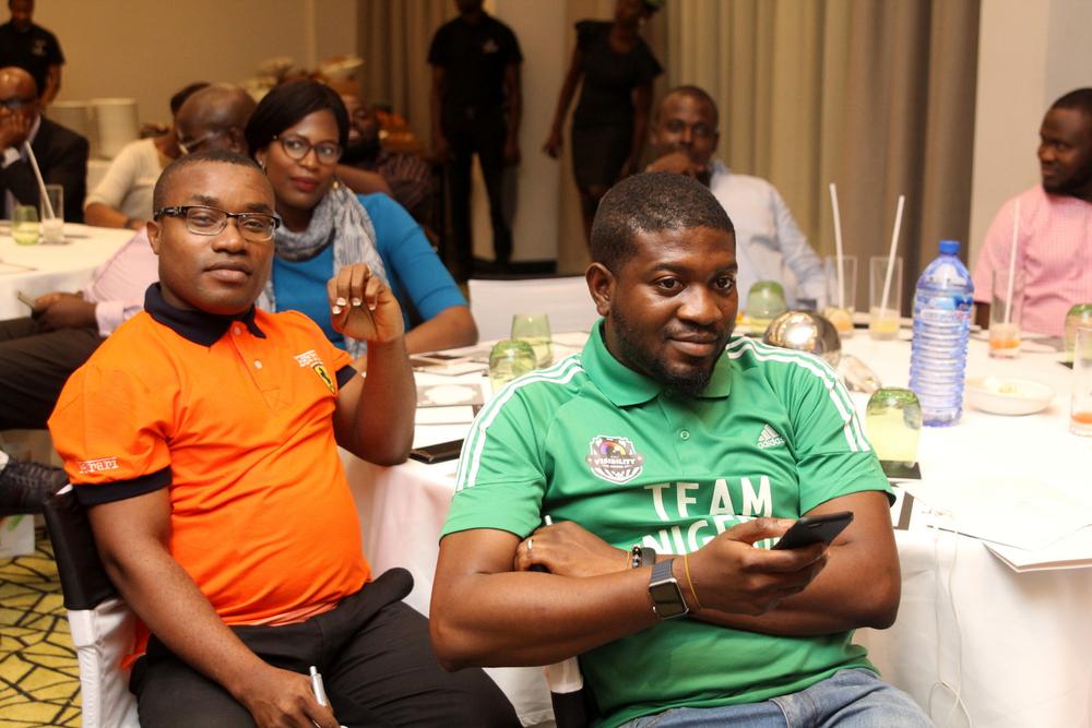 Amuche Umeh, Essien Ekemini, Brand Manager, Ribenna; Yusuf Murtala, Marketing Manager, Lucozade