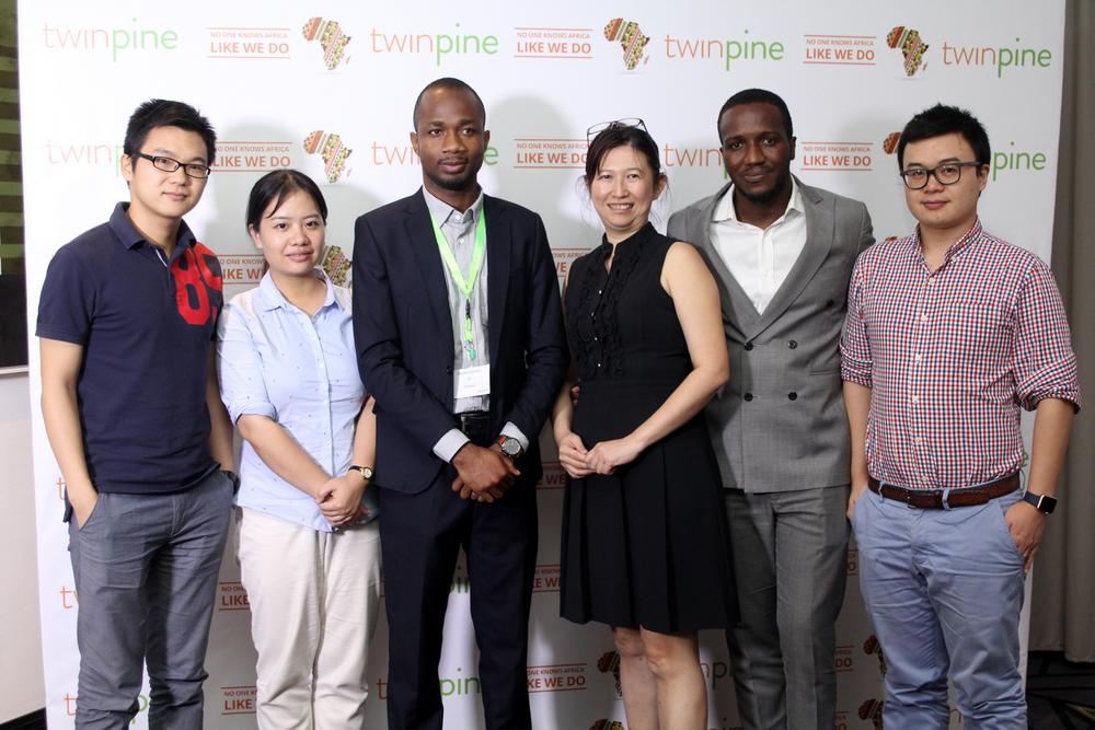 Figure 2Micheal Hu, Country Manager,Afmob Nigeria; Ian Pan, Marketing Manager, Tecno Tablet; Oduntan Odubanjo, Chief Operation Officer, Twinpine; Philicia Lai, Assistant GM,Afmobi Africa; Tosin Sawyerr, Head of Business Development, Afmobi Nigeria; King Dong, Country Manager, Transsion Holding