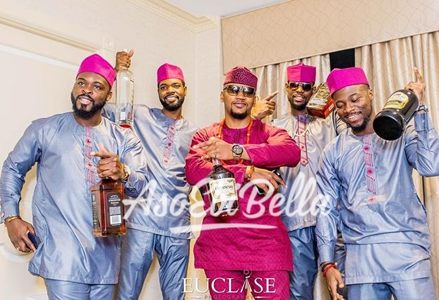 Kunle & his Men #MoKa2016 Photo @euclase_ltd Event Coordinator @ephrathevents Groomsmen Outfits @getfabwithhnk Aso Ebi @hademedayfabrics_aso