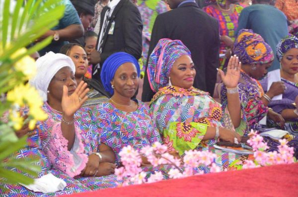 L-R Labo Ademola Head of Service Lagos State H.E Dolapo Osinbajo Wife of the Vice president of Federal Republic of Nigeria, Pastor Siju Iluyomade Convener Arise Women's Conference