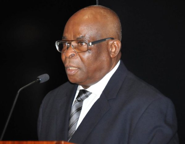 Pic 24. Acting Chief Justice of Nigeria Justice Walter Onnoghen speaking during his inauguration at the Presidential Villa in Abuja on Thursday (10/11/16) 8363/10/11/2016/Callistus Ewelike/NAN