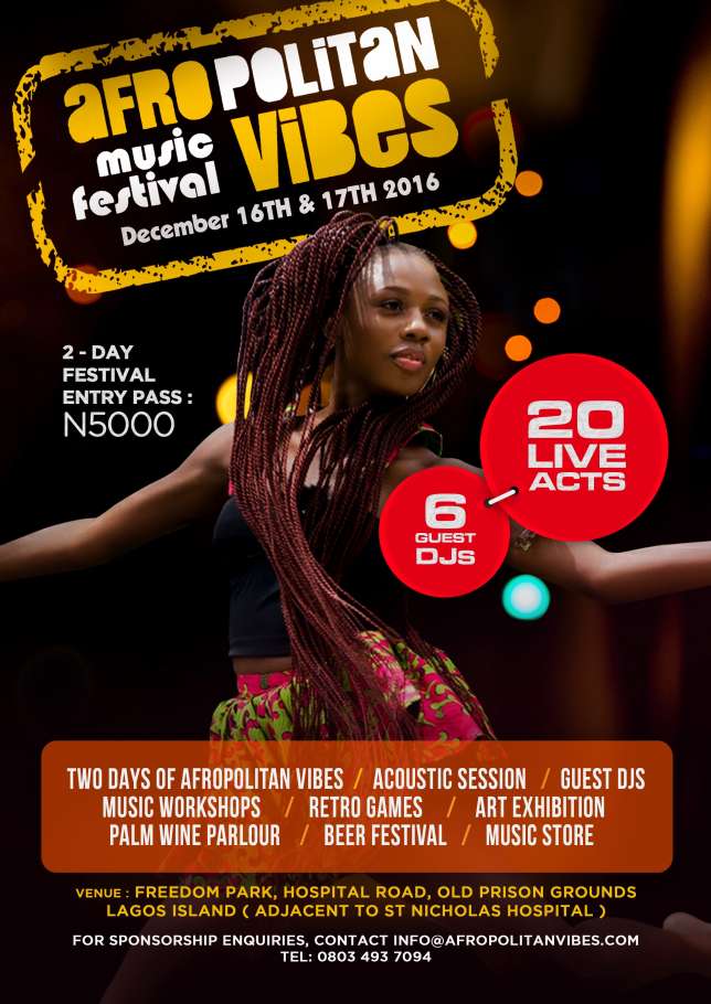 Bantu Presents Afropolitan Vibes' 1st Ever 2-Day Music Festival, Friday,  December 16 & Saturday, December 17