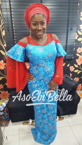 Fabric by @orekefabrics and maekup by @ makeupbychinny