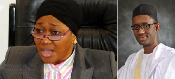 Farida Waziri (L) and Nuhu Ribadu (R)