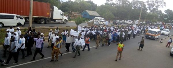 Protesters in Blantyre