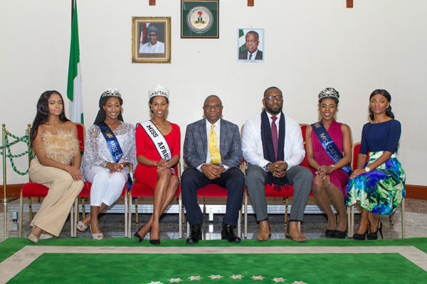 Miss Africa team with High Commissioner