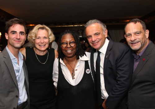 From (L) to (R): Quinn Tivey; Ambassador Deborah L. Birx, M.D., U.S. Global AIDS Coordinator and Special Representative for Global Health Diplomacy; Whoopi Goldberg; Luiz Loures, Deputy Executive Director UNAIDS, and Joel Goldman, Managing Director of The Elizabeth Taylor AIDS Foundation. Photo credit: Paul Zimmerman/Getty Images for The Elizabeth Taylor AIDS Foundation (PRNewsFoto/The Elizabeth Taylor AIDS Found)