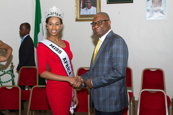 Sarah Jegede and Ambassador Simon Ogah