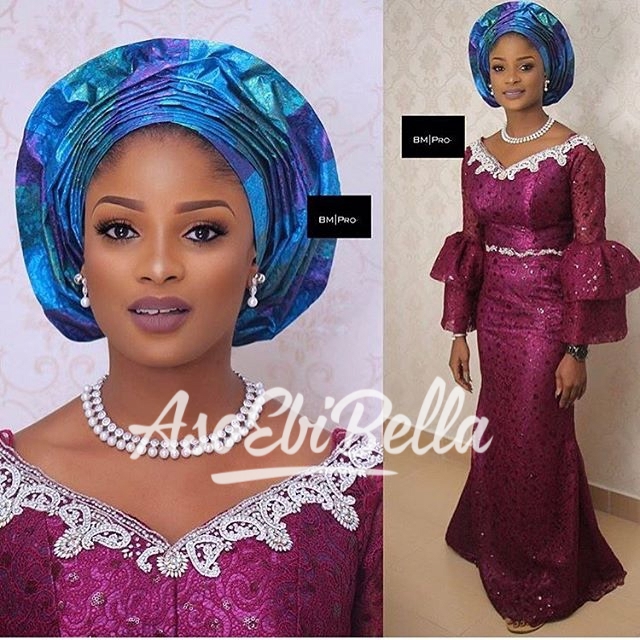 bella naija cord lace styles 2018