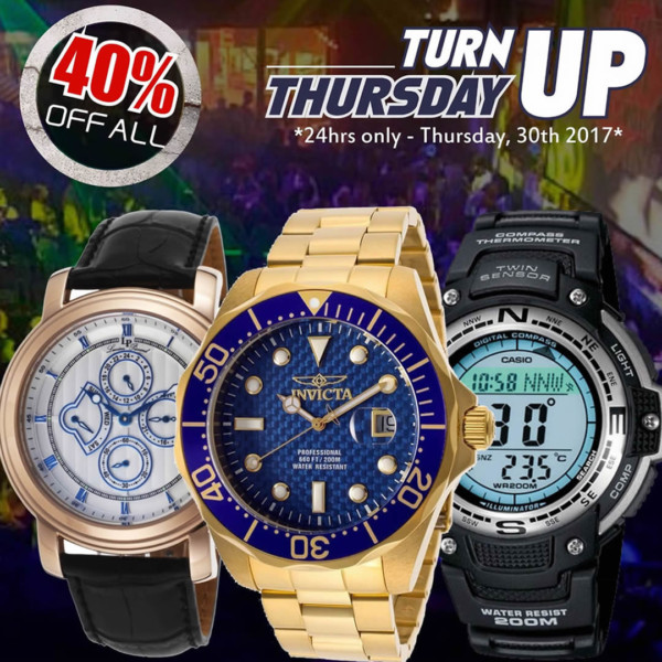 Get 40% Discount Off all Watches in the WatchLocker #TurnUpThursday ...