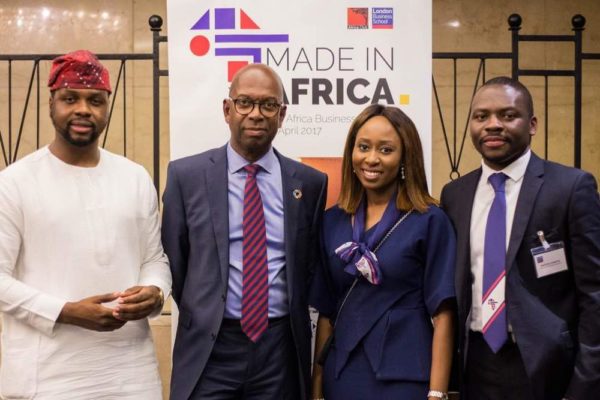 Adebola Wiiliams and Bob Collymore with chair and President of London School of Business Africa Business Summit