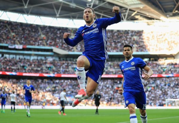 Eden Hazard Celebration against Tottenham