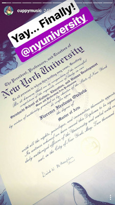 BellaNaija - Over and Out! DJ Cuppy finally receives her Masters Certificate