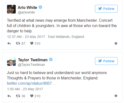 #PrayForManchester: Football World reacts as 19 killed in Suspected UK Terror Attack