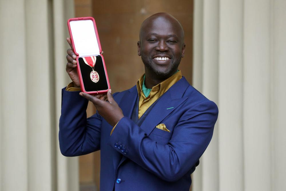 David Adjaye with his Officer of the British Emoire award.