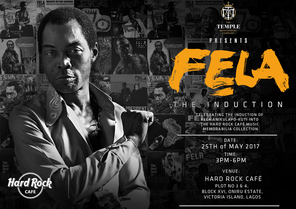 Nigerian afrobeats legend, Fela Anikulapo-Kuti will be inducted into the Ha...